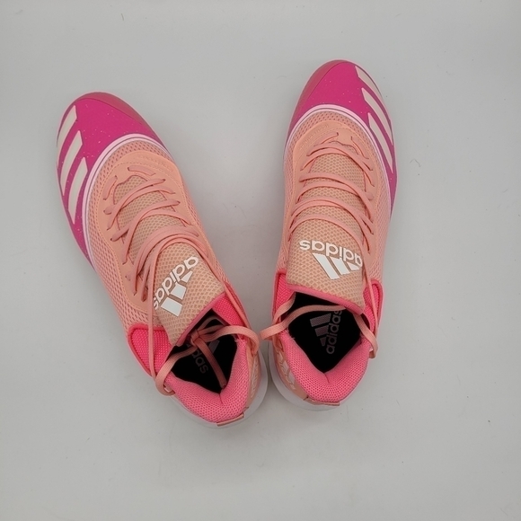 Adidas Icon 5 Bounce 'Breast Cancer Awareness Baseball Cleats Men 17 Shoes  NEW - Picture 6 of 14